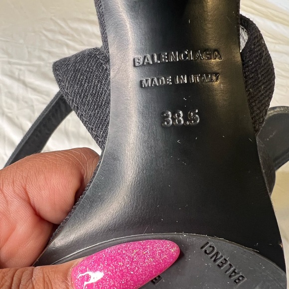 BALENCIAGA Denim Wraparound Sandal - Picture 2 of 5